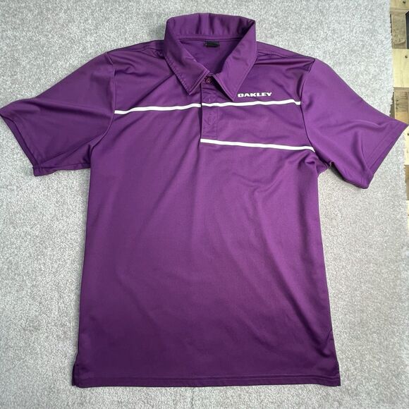 Oakley Other - Oakley Men's Purple Logo Spell Out Golf Polo Size Medium